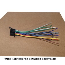 NEW WIRE HARNESS FOR KENWOOD KDCBT340U KDC-BT340U Extra Long Ground - 12"