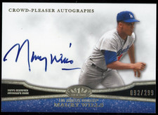 Maury Wills 2013 Topps Tier One Auto #d /299 Crowd-Pleaser Autographs Dodgers
