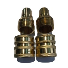 2 Sets MTM 24.0449 Garden Hose Brass Quick Connect Coupler Kits - Heavy Duty