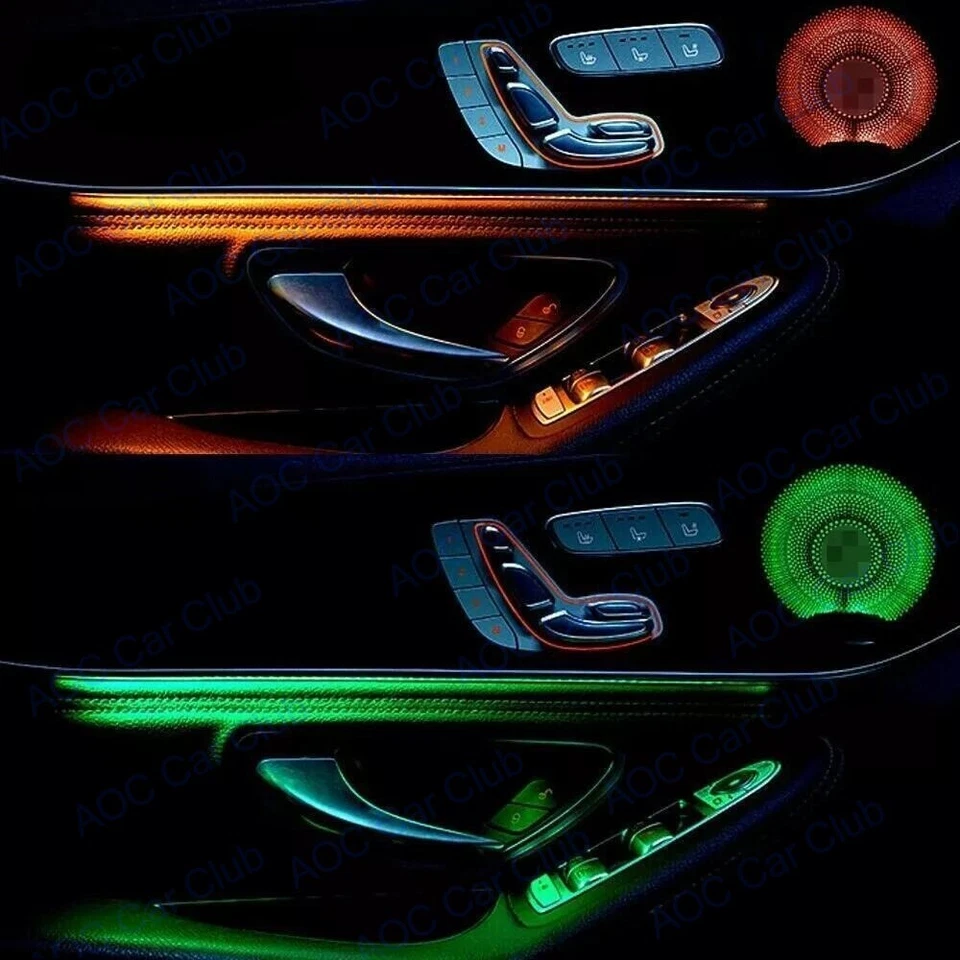 For 2015-2018 Mercedes-Benz C Class W205 64 Color Air Vent LED Ambient Light Set - Image 3 of 4