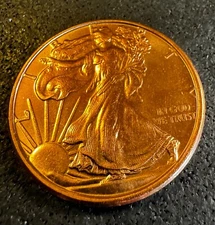 1 oz Copper Round .999 Copper Made in USA - Walking Liberty