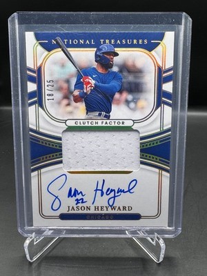 2022 NATIONAL TREASURES!  JASON HEYWARD!  ON-CARD AUTO!  HOLO GOLD!  #/25! RELIC