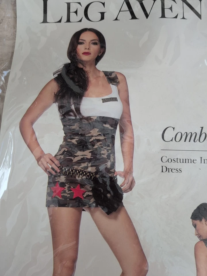 Fantasia Feminina Adulta Combat Cutie Army Tamanho G Por Leg Avenue Nova - Imagem 2 de 4