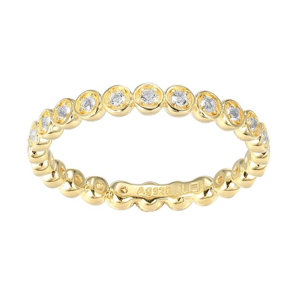 Cavill WeißEr Topas Ring 925 Silber Vergoldet Rund 19X19Mm Damen-image