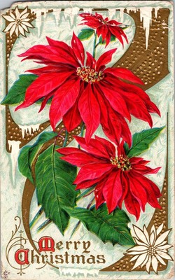 1917 Antique Christmas Postcard - Hand Written Message - One 1 Cent Stamp USA