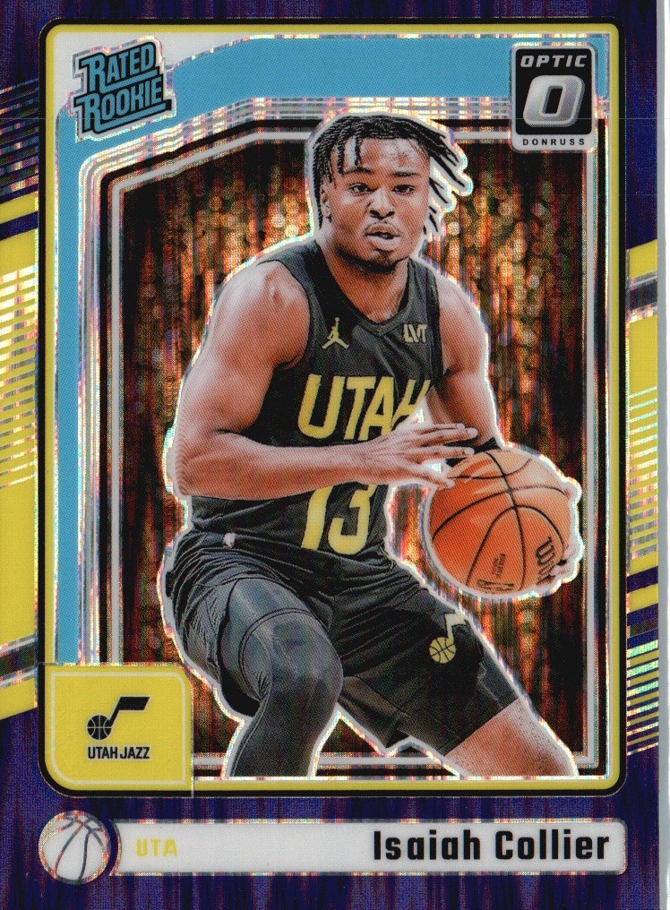2024-25 Donruss Optic #295 Isaiah Collier Purple Shock