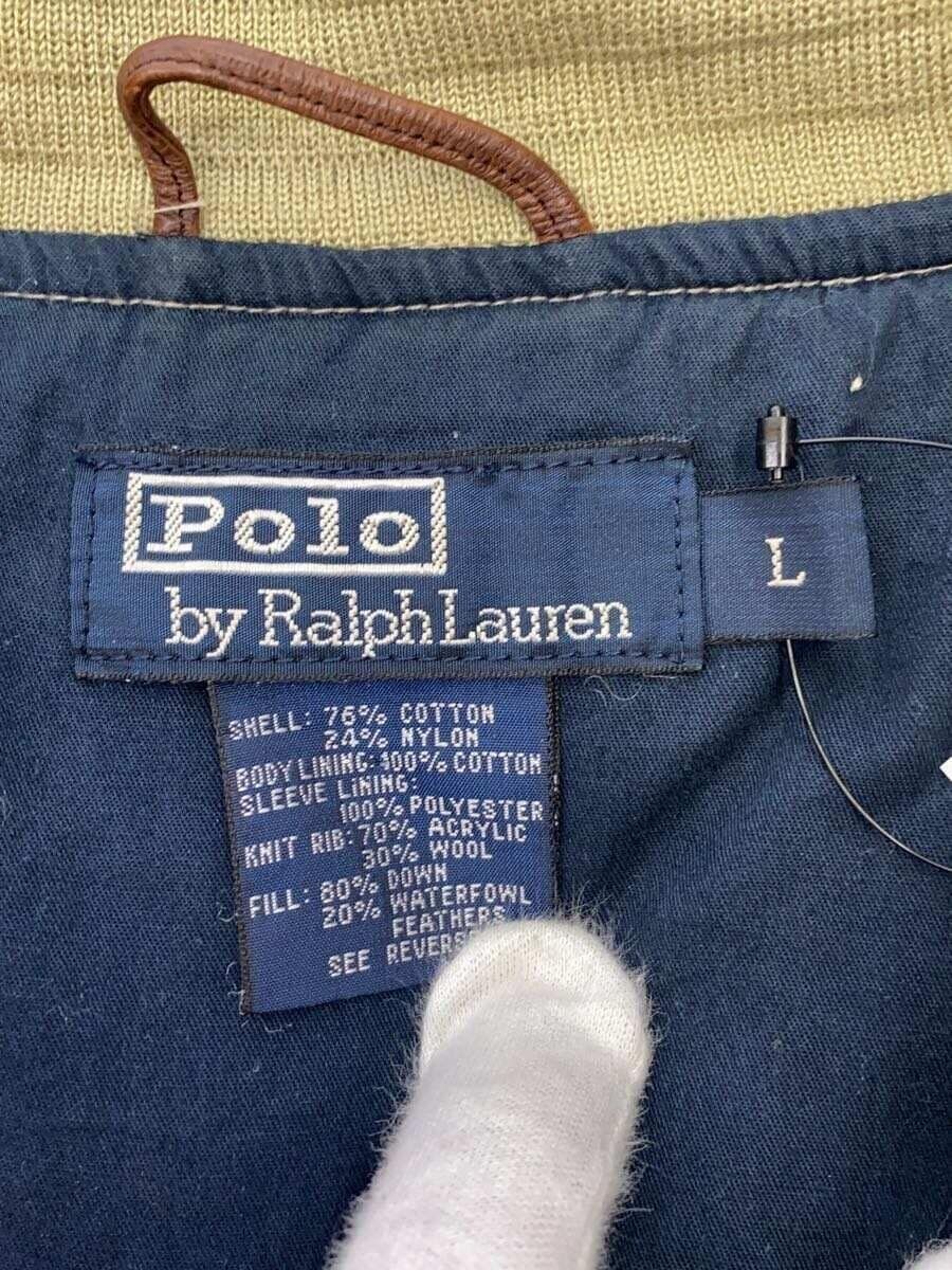 RALPH LAUREN ANNI 90 TRAPUNTA DIAMOND CON PONY L COTONE BEIGE PIUMINO MACCHIA