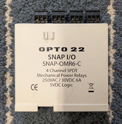 OPTO 22 SNAP-OMR6-C 4-CHANNEL SPDT MECHANICAL POWER RELAYS, USED
