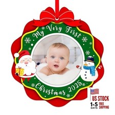 Babys First Christmas Ornament 2025 - My Very First Christmas Picture A-baby a