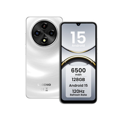 LAGENIO A12 Android 15 Smartphone 24+256GB 6500mAh 4G Handy Ohne Vertrag - Weiß