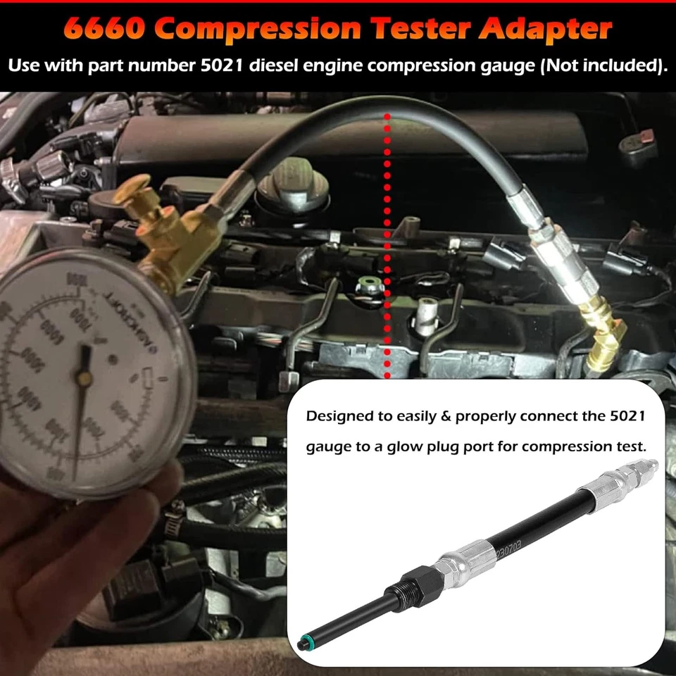 Compression Tester Adapter Hose 6660 with O-Ring For 2003-2006 6.0L Diesel - Bild 4 von 4