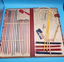 Vgt Knitting Needle Case Susan Bates 40 Needles Accessories Colorful Stripes