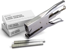 Classic Plier Stapler Bundle with 10,000 Staples, Metal, Silver (97768)