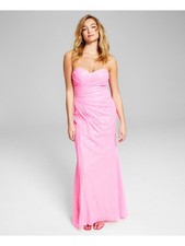 BLONDIE NITES Womens Gown Dress Pink Sleeveless Formal Lined Juniors 3