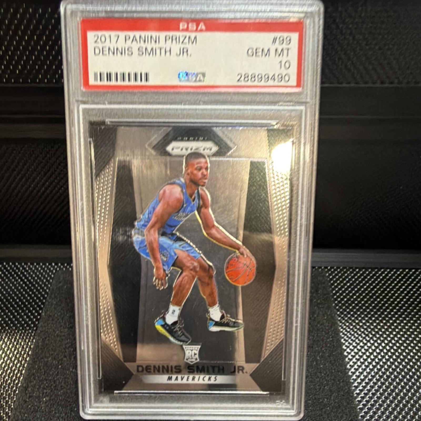 Panini 2017-18 Prizm Dennis Smith Jr. Rookie Base #99 Dallas Mavericks PSA 10