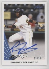 2013 Leaf Memories Blue 15/20 Gregory Polanco #A-GP1 Auto p9p