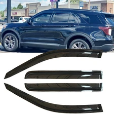 4pcs Original Shatterproof Rainproof Outside Mount Style Window Rain Guards D...