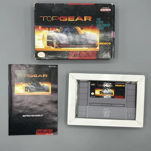 Top Gear Super Nintendo SNES VGC Authentic Tested CIB Complete Racing
