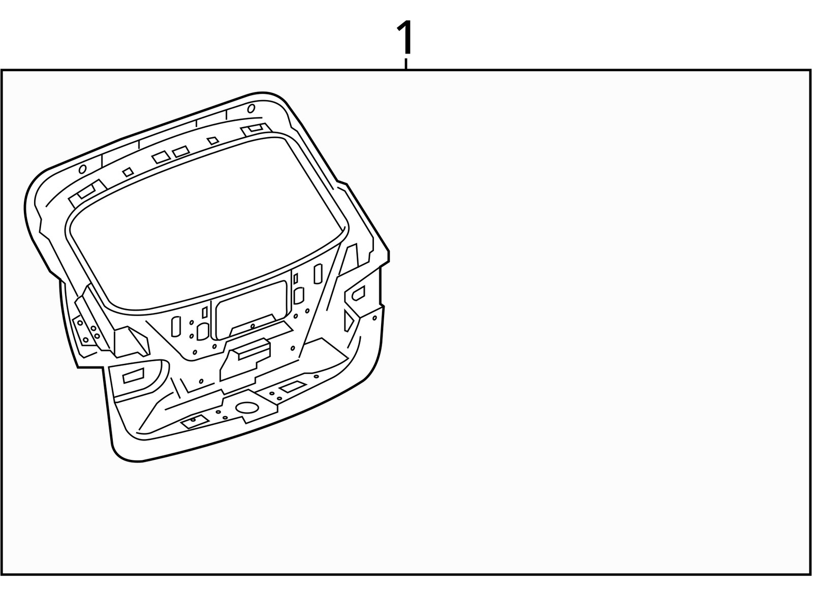 14-15 Infiniti QX70 Surround View Deck-Lid Liftgate Assembly Black KH3 OEM