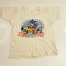 Vintage 70s Youth America On Parade Disney T Shirt Mickey Donald Goofy