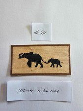 Marquetry Veneer Inlay - Elephants #20 - 100mm x 50mm - Real Wood Veneers