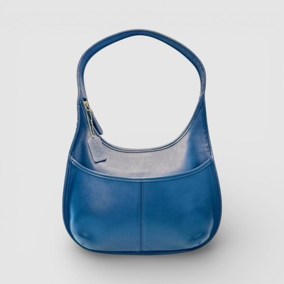 💙 Vintage Navy Coach Ergo Pocket Zip Large Shoulder Bag – 9033 | eBay