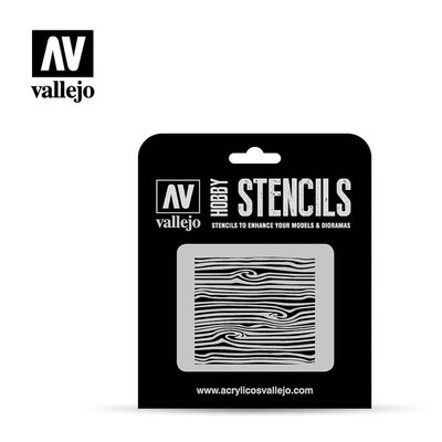 VALLEJO STENCIL ST-TX007 1:35 Wood Texture No.2