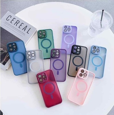 Kameraschutz Matt Magnet Wireless Charging Case für iPhone 15 Pro Max 14