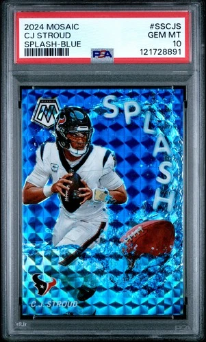 2024 PANINI MOSAIC SPLASH BLUE #SSCJS CJ STROUD 18/99 PSA 10