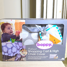 Boppy Preferred Shopping Cart High Chair Cover Gray/White Polka Dot