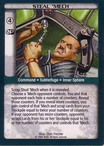 Steal 'Mech Moderately Played BT: Premiere Unlimited