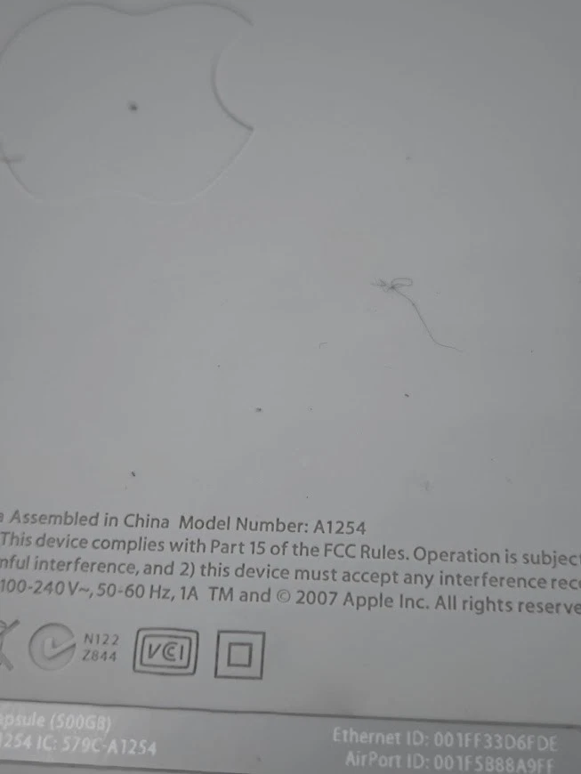 Lot of 2 Apple A1218 & A1254 - Not Tested, For Parts - Image 3 of 4