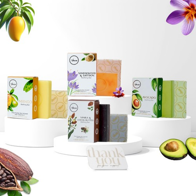 #ad #ad Handmade Soap Set – 4 Bathing Bars: Avocado Mango Vanilla amp; Cocoa Butter S... $30.70