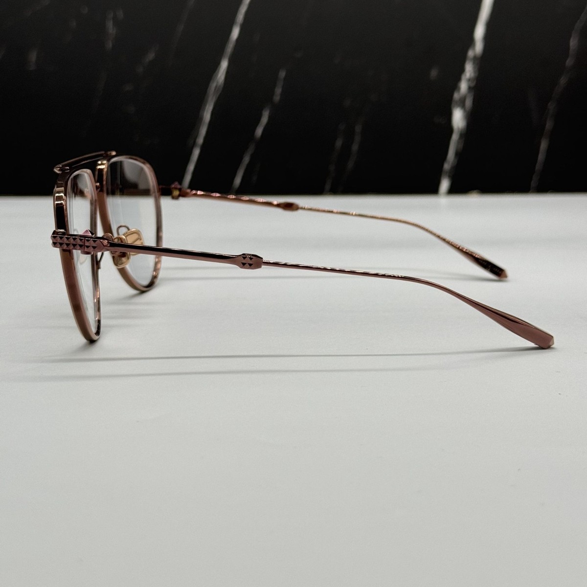 NEW Valentino VLX133-C Rose Gold Metal Pilot Aviator Frames Valentino V-Goldshield Rose Gold Navigator Shield Sunglasses  main image 3