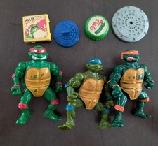 Vintage TMNT Head Droppin Lot of 3 Leo Raph Mike 1991 Playmates Loose Figures