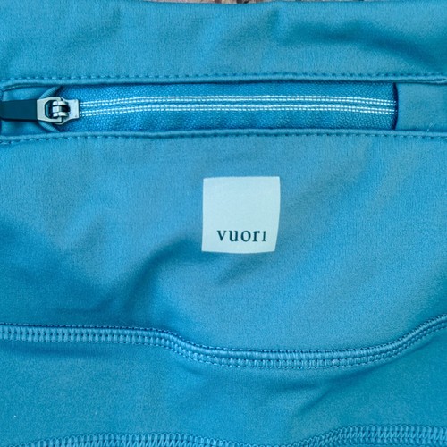 Leggings Vuori para mujer talla M verde azulado zancada rendimiento bolsillo tirar atléticos - Imagen 6 de 7