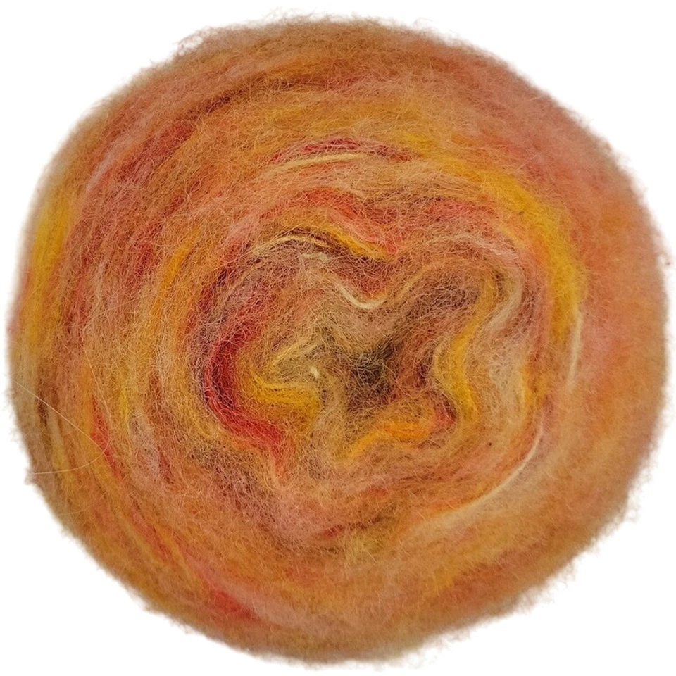 Vintage Multicolor Variegated Fuzzy Fiber Weaving Felting Crafts Yarn Cone - Image 2 of 4