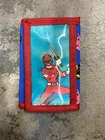 Vintage 1994 Power Rangers Red Ranger Lenticular Tri Fold Wallet Anime Cartoon