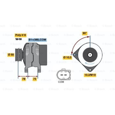 BOSCH Generator Lichtmaschine 145A 14V für BMW 5er Touring E61 X3 E83