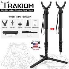 3  In  1 Rifle Shooting Stick Adjustable 22"-67" Hunting Guns Tripod Rest Monopod