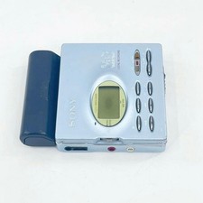 SONY MD walkman player recorder MZ-R91 blue W/Battery Case Tested Japan Used F/S