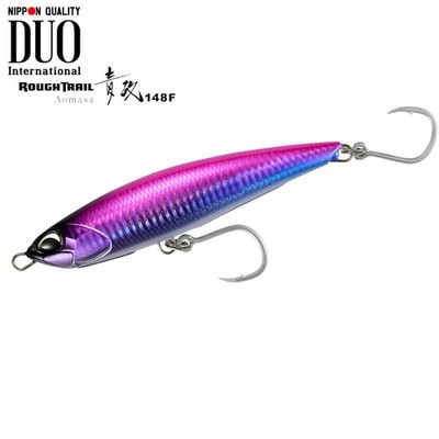DUO Floating Stickbait Lure Rough Trail AOMASA 148F W/Hook GHA0404 Magenta Black
