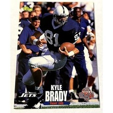 1995 Classic Games 1995 Draft Rookie Card RC NFL #9 Kyle Brady New York Jets. rookie card picture