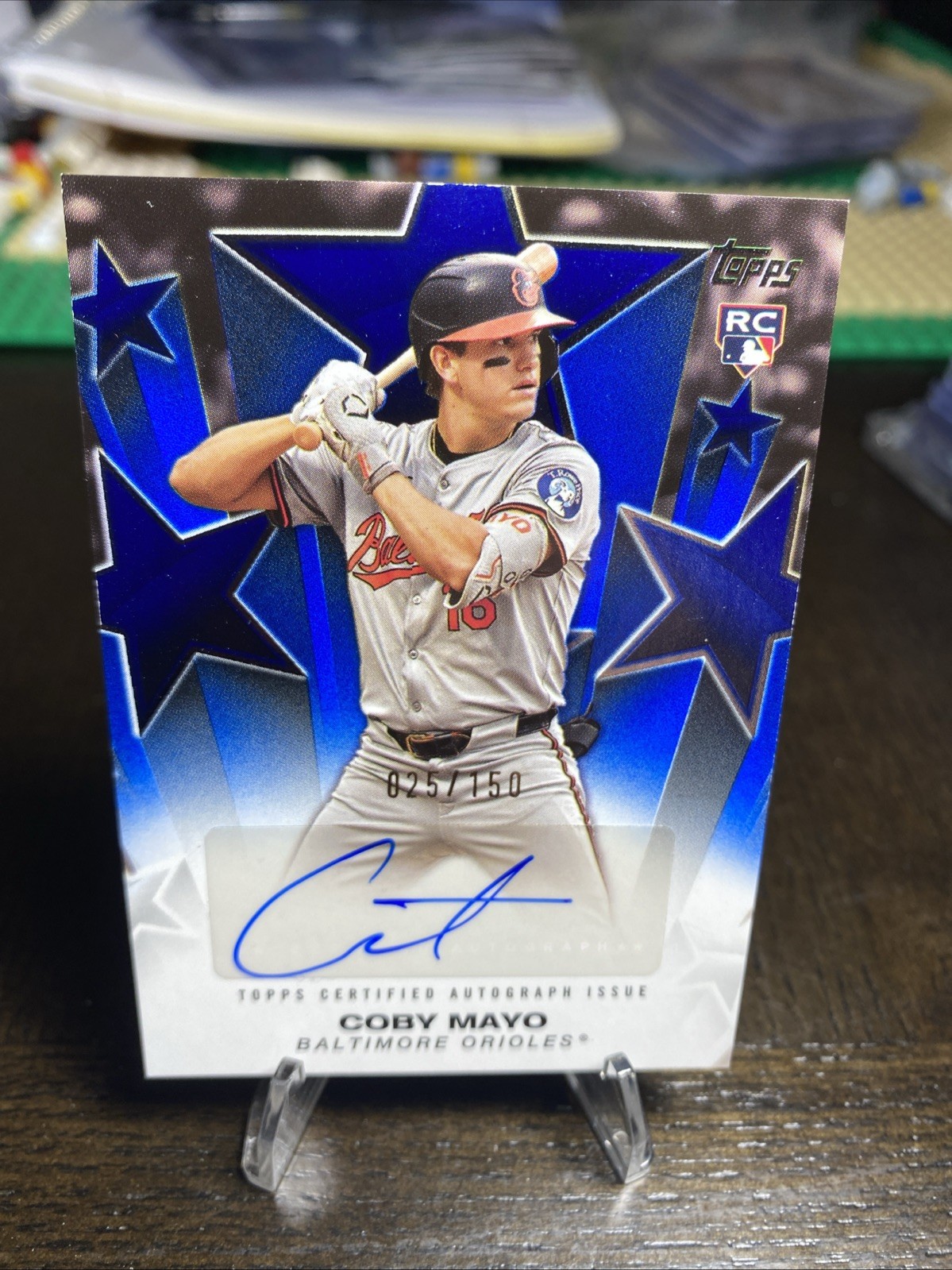 2025 Topps Series 2 Baseball Stars Autographs Coby Mayo Blue /150
