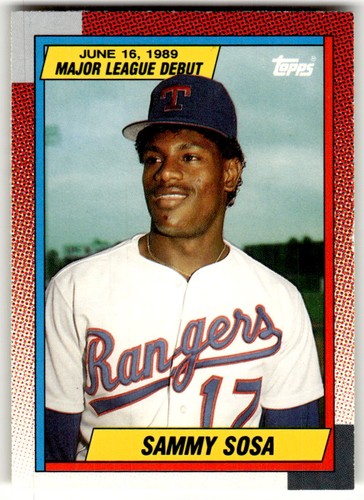 Sammy Sosa #120 1990 Topps Major League Debut card