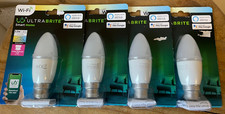 x4 UltraBrite Smart Home Bulb Large Bayonet 5.5W 40W Works With Alexa Hey Google