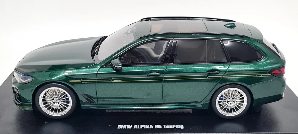 Coche modelo GTSpirit 1/18 Alpina B5 Touring Allrad verde metálico 2023 resina escala Foto 4 de 4