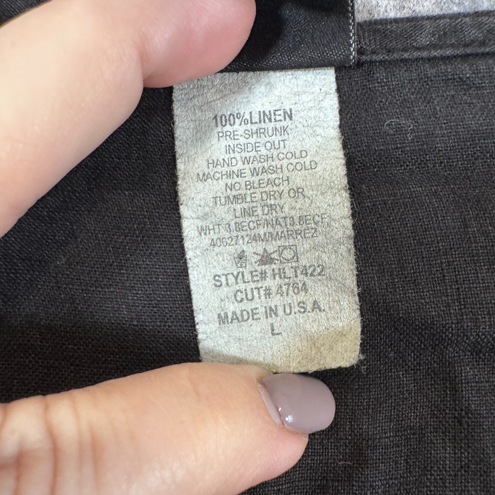 Match Point Linen Top Button Front Asymmetric Lag… - image 4