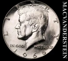 1966 Kennedy Half Dollar- Silver- Choice Gem Brilliant Unc- No Reserve #L5491