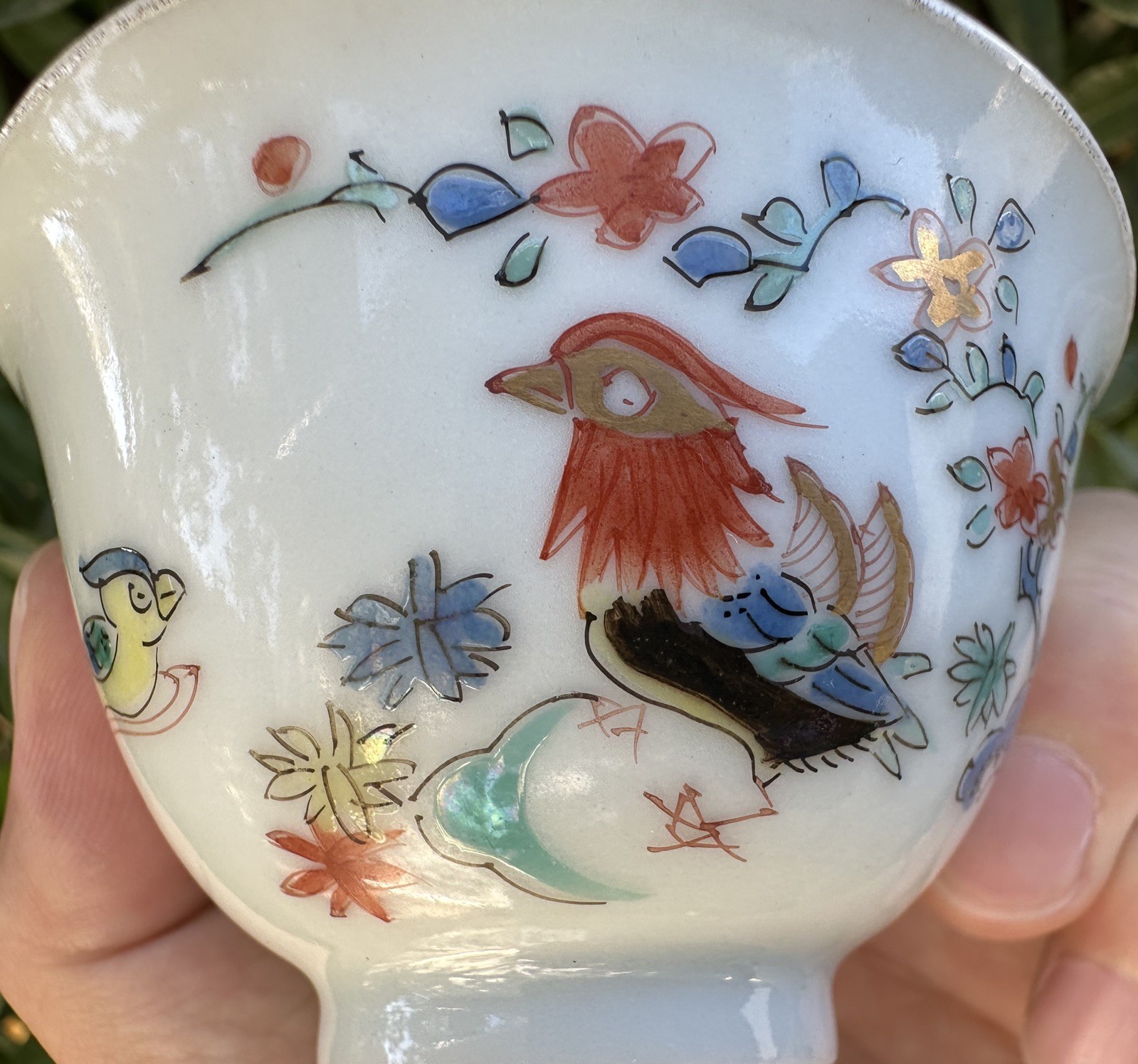 Antique Chinese 19C Famille Rose Porcelain Cup Qing Dynasty 